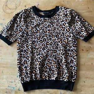 Ann Taylor Leopard sweater top